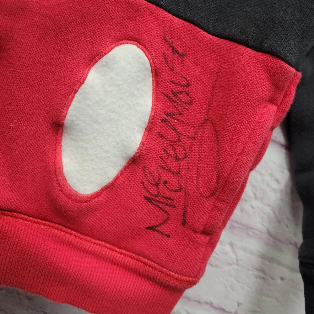 Autographed Disney Parks Mickey Mouse Fleece Hoodie Jacket Youth M Cosplay *READ